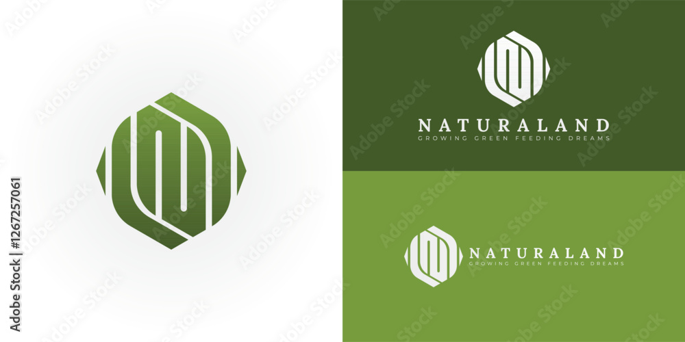 Poster the dynamic logo design creatively integrates the initials nl within a hexagonal shape, creating a u