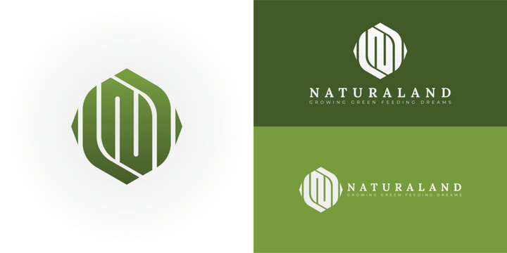 The dynamic logo design creatively integrates the initials NL within a hexagonal shape, creating a unique and visually striking symbol that evokes a sense of growth, harvest, and natural abundance.