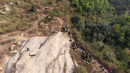 hiking trail in the mountains
