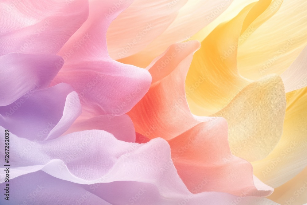 Aufkleber beautiful layers of delicate fabric in soft pastel colors creating a serene and calming atmosphere d