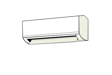 Air conditioning illustration electronic interior