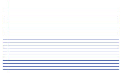 Fototapeta premium Grid paper. Abstract striped background with color horizontal lines. Geometric pattern for school, wallpaper, textures, notebook. Lined paper blank isolated on White&nbsp;background .