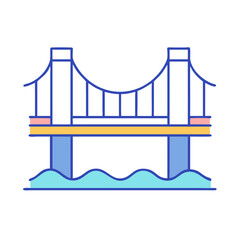 bridge icon, bridge vector illustration-simple illustration of bridge, perfect for bridge logos and icons