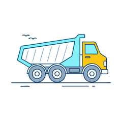 dump truck icon, dump truck vector illustration-simple illustration of dump truck, perfect for dump truck logos and icons