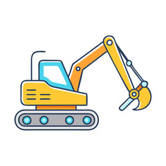 excavator icon, excavator vector illustration-simple illustration of excavator, perfect for excavator logos and icons
