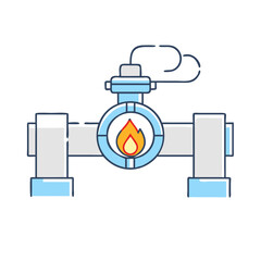 gas pipeline icon, gas pipeline vector illustration-simple illustration of gas pipeline, perfect for gas pipeline logos and icons