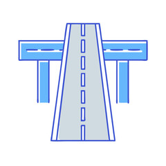highway icon, highway vector illustration-simple illustration of highway, perfect for highway logos and icons