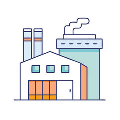 industrial warehouse icon, industrial warehouse vector illustration-simple illustration of industrial warehouse, perfect for industrial warehouse logos and icons