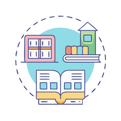 library icon, library vector illustration-simple illustration of library, perfect for library logos and icons