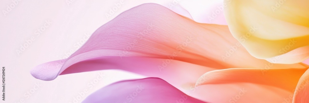 Poster Delicate petals in soft hues create a serene atmosphere in a floral arrangement. Generative AI