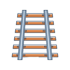 railway tracks icon, railway tracks vector illustration-simple illustration of railway tracks, perfect for railway tracks logos and icons