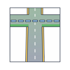 road icon, road vector illustration-simple illustration of road, perfect for road logos and icons