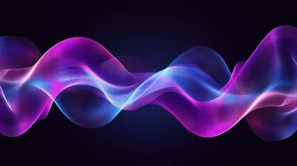 Abstract purple blue wave energy flow dark background, website banner