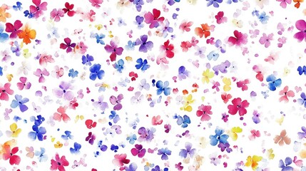 Fototapeta premium Beautiful seamless floral water color pattern Set, watercolor wild flowers, leaves and grass,Collection botanic garden elements. Vector isolated illustration in rustic or vintage style,copy space.