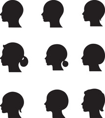 vector silhouette of a woman