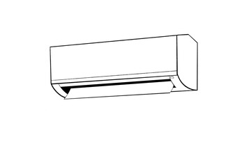 Air conditioning illustration electronic interior