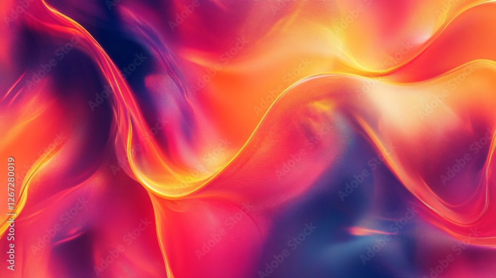 Poster abstract red orange yellow gradient swirls dynamic fluid flowing design background texture pattern d