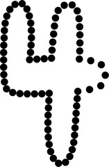 4 Number dot dashed Vector, perfect for educational materials, coloring books, and graphic design projects. Scalable and editable.