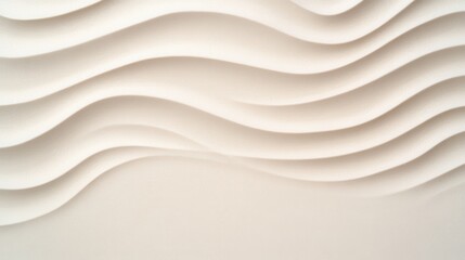 Abstract 3D wave pattern in beige tones creating an elegant and modern aesthetic background for design projects.