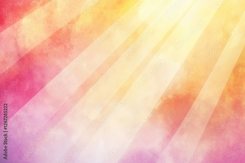 Leinwandbilder soft pastel background with warm sunlight rays creating a calming atmosphere. generative ai
