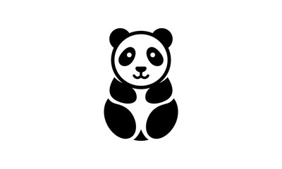 Obraz premium A panda bear with a smile on its face logo vector