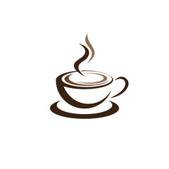 Steaming Coffee Cup Logo