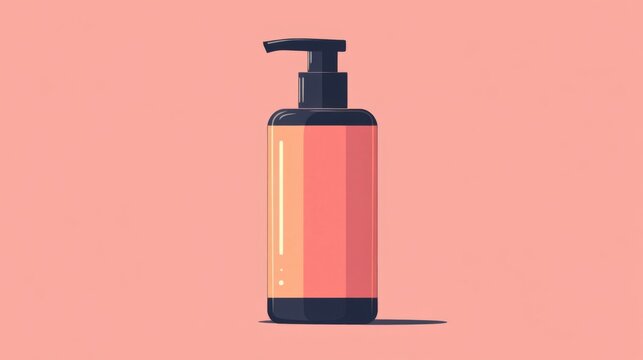 Simple Pink Soap Dispenser Illustration