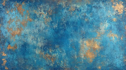 Fototapeta premium Vintage Blue Canvas. Soft Shimmering Background with Mottled Marbled Texture for a Distressed Aesthetic