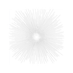 Abstract Burst of Light Radiating Lines and Glowing Center