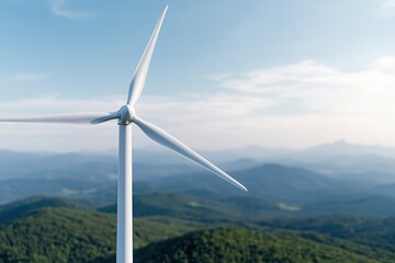 Windkraftanlage in malerischer Landschaft

