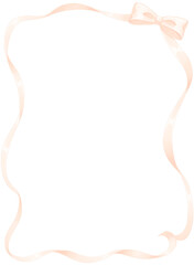 白いリボンのフレーム