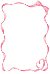 ピンクのリボンのフレーム