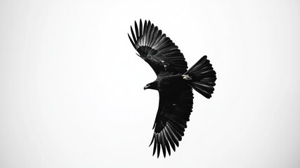 Fototapeta premium Wedge-tailed eagle soaring, clear sky, wildlife, nature photography, website banner