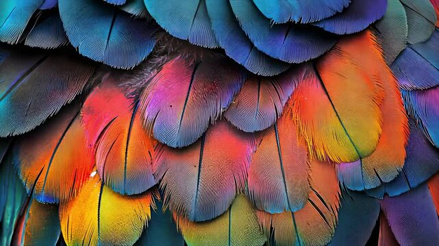 Close-up of a colorful parrot. Selective focus