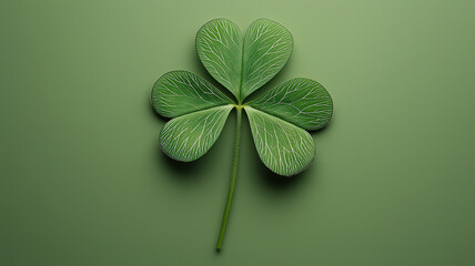 Green festive background with shamrocks and clovers, symbolizing Saint Patrick's Day tradition