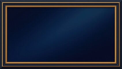 Navy Blue Gradient Background with Metallic Gold Frame Accents