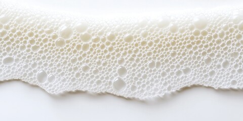 Obraz premium A detailed close-up of delicate soap bubbles, showcasing their intricate patterns and reflections, evoking feelings of cleanliness and joy.