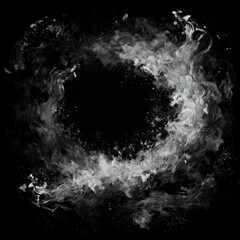 Obraz premium creative border frame of fire explosion , smoke and fire clouds background with copy space