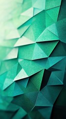 Obraz premium Green Geometric 3D Faceted Abstract Texture