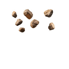 Obraz premium A collection of smooth, rounded stones ideal for landscaping or natural decoration. transparent background