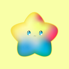 Happy and Colorful Cartoon Star Characters