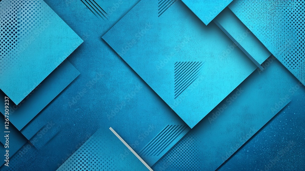 Poster dynamic blue background with layered textures and subtle dot patterns, creating a sleek and professi