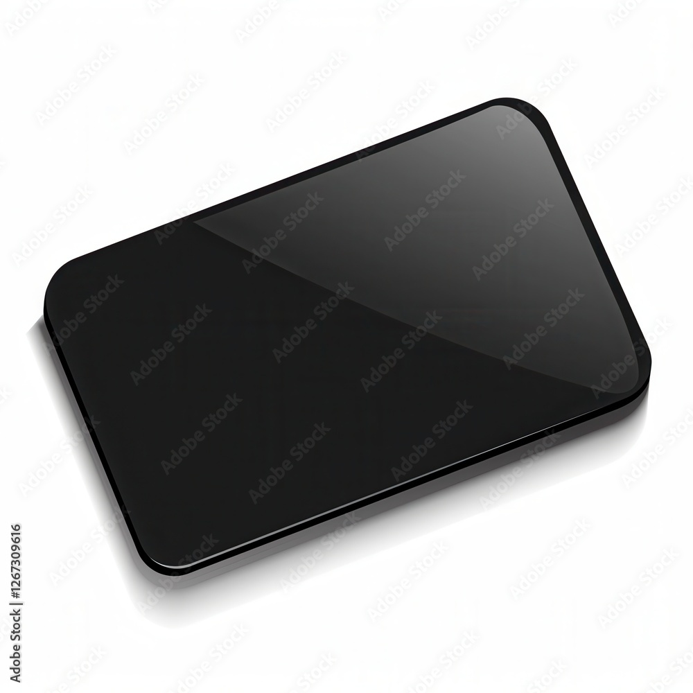 Poster sleek black rectangular glossy surface blank template design element
