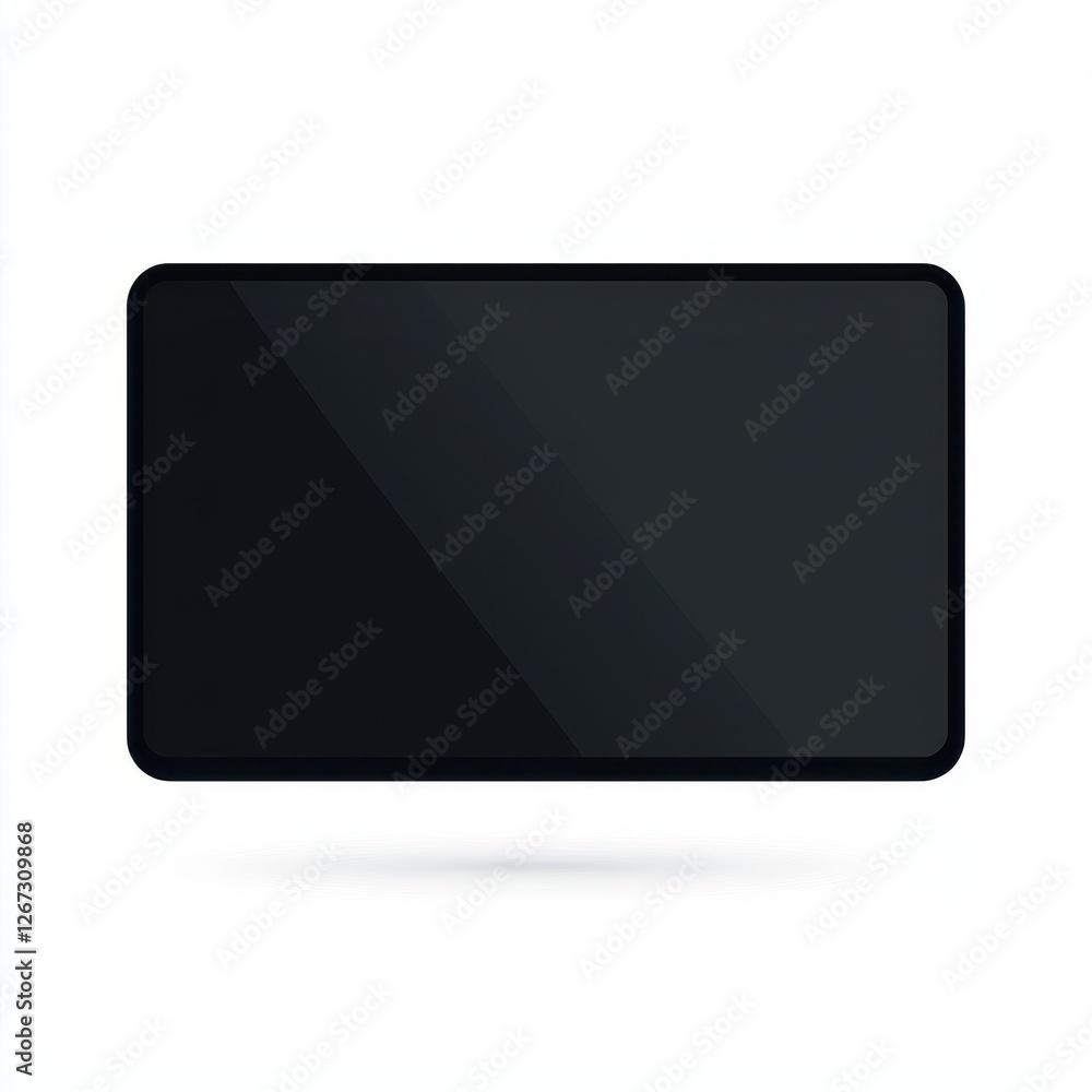 Poster sleek modern black screen tablet computer mockup blank display for app presentation