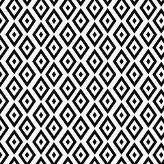 Seamless black and white diamond grid pattern.