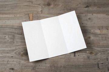 3단 접지 리플렛 디자인 목업