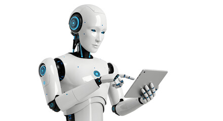 Humanoid Robot Holding a Tablet