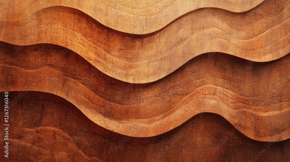 Poster close-up of a wooden surface with intricate textures and a d ripple effect, highlighting natural gra