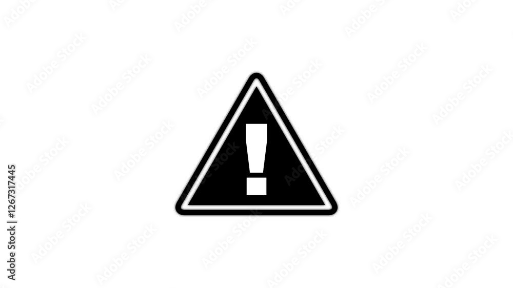 Poster triangle warning sign exclamation mark animated danger sign warning triangle error and danger icon i