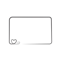 Rounded Frame with Heart Accent